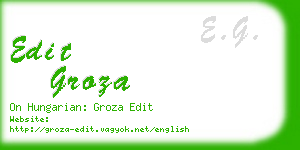 edit groza business card